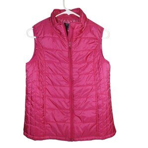 Pink Quilted Puffer Vest Jacket Size Youth Girls Large  JH798